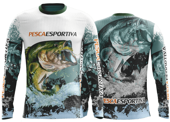 camiseta de pesca esportiva